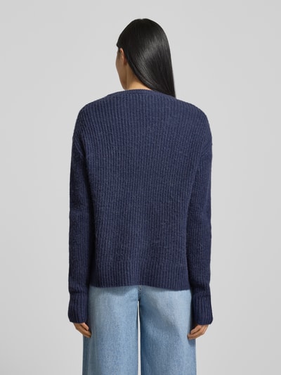 Brax Strickpullover mit Pailletten Modell 'LISA' Dunkelblau 5