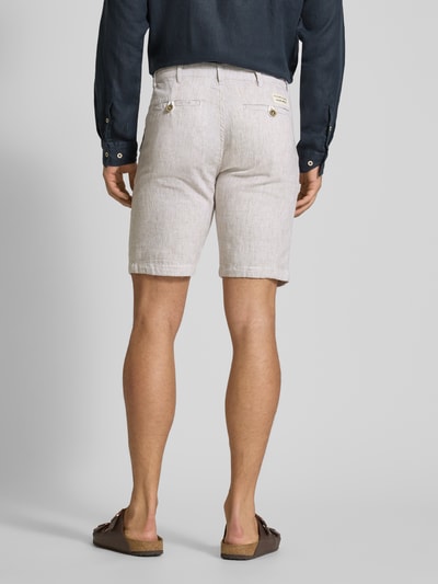 Colours & Sons Regular Fit Leinenshorts mit Gesäßtaschen Beige 5