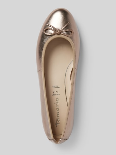 Tamaris Ballerinas mit Zierschleife Rose Gold 3