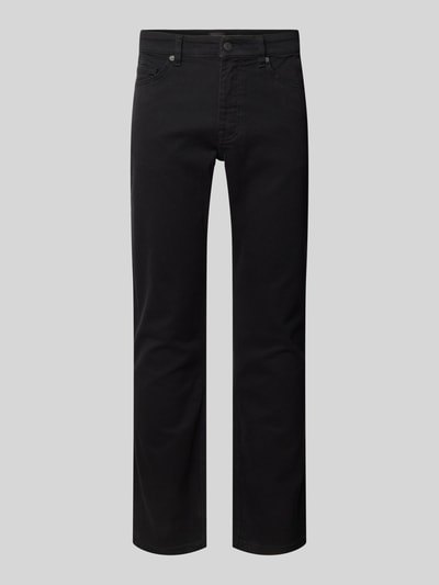 BOSS Orange Slim fit jeans met labeldetail, model 'DELAWARE' Zwart - 1