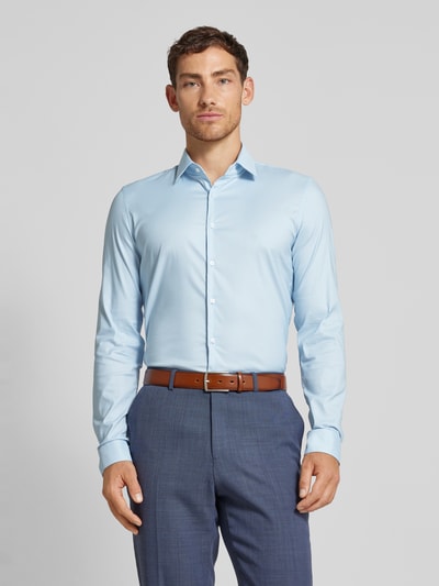 CK Calvin Klein Slim fit zakelijk overhemd met kentkraag, model 'Bari' Bleu - 4