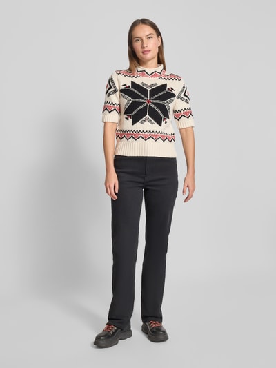 Polo Ralph Lauren Bluzka z dzianiny z mieszanki wełny z dodatkiem wełny z alpaki Beżowy melanż 1