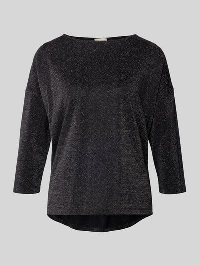 Milano Italy Schimmerndes T-Shirt mit 3/4-Arm Black 2