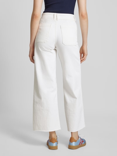 Mango Flared Jeans mit offenem Saum Modell 'CATHERIN' Offwhite 5