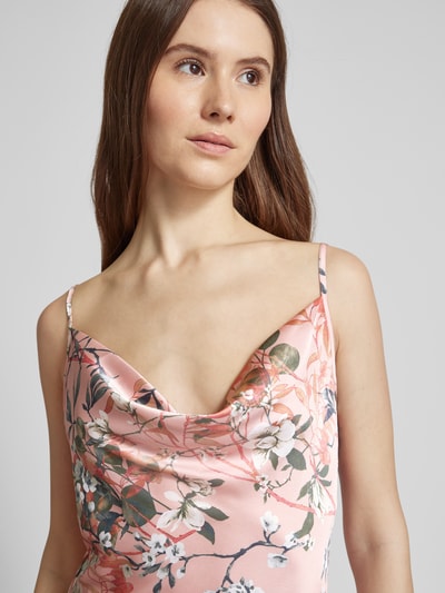 Guess Maxikleid mit Wasserfall-Ausschnitt Modell 'AKILINA' Rosa 3