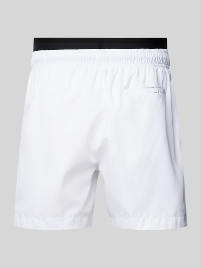 BOSS Badehose mit elastischem Logo-Bund Modell 'AMUR' Weiss 3