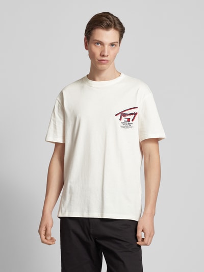 Tommy Jeans T-Shirt mit Label-Print Offwhite 4