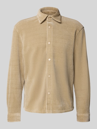 JAKE*S STUDIO MEN Regular fit vrijetijdsoverhemd in ribcordlook Beige - 2
