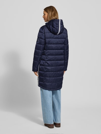 monari Regular fit gewatteerd lange jas met tunnelkoord Marineblauw - 5