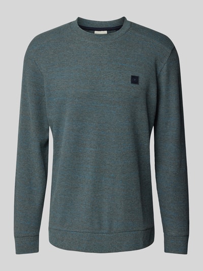 Tom Tailor Regular Fit Sweatshirt aus Baumwoll-Mix in Melange Rauchblau 2