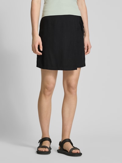 Pieces Spódnica mini kopertowa o lekko rozkloszowanym kroju model ‘PIA’ Czarny 4