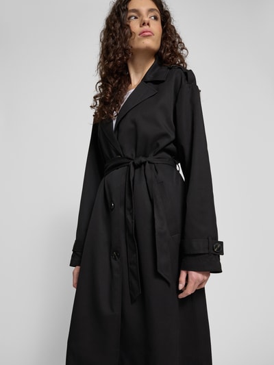 Only Comfort Fit Trenchcoat mit Reverskragen Modell 'LINE' Black 3