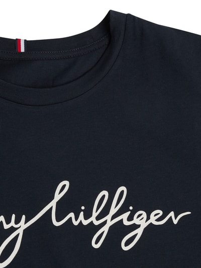 Tommy Hilfiger T-shirt van katoen met logoprint  Marineblauw - 2