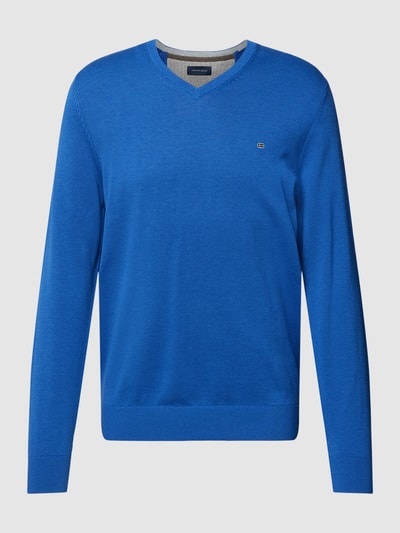 Christian Berg Men Sweatshirt met V-hals Koningsblauw - 2