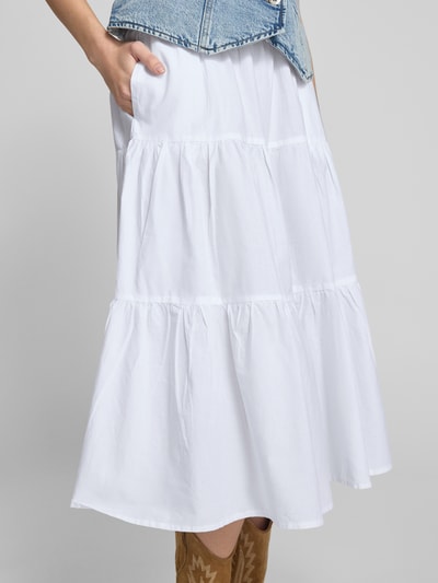 GUIDO MARIA KRETSCHMER WOMAN Midirock im Stufen-Look Modell 'CLAIRE' Weiss 3