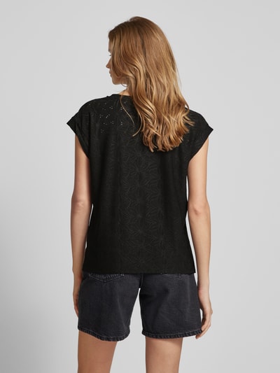 FREE/QUENT T-Shirt mit Lochstickerei Modell 'Blond' Black 5