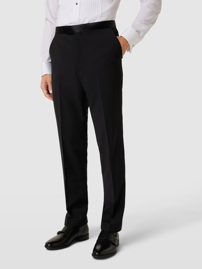 BOSS Pantalon met persplooien, model 'Leon' Zwart - 4