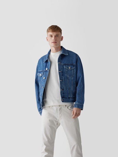 VETEMENTS Unisex Jeansjacke in Oversize Blau 7