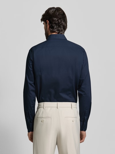 BOSS Koszula biznesowa o kroju slim fit z mieszanki bawełny model „H-HANK” Granatowy 5