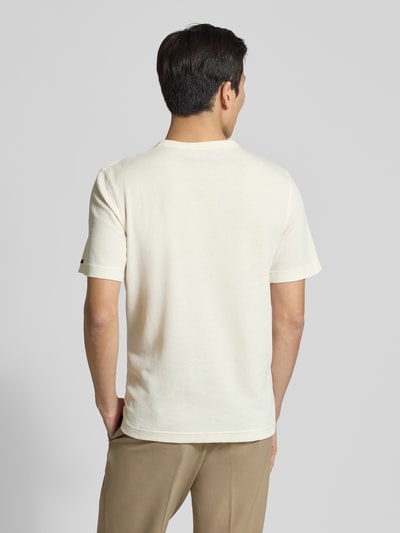 Tom Tailor Regular Fit T-Shirt aus Baumwoll-Mix Offwhite Melange 5
