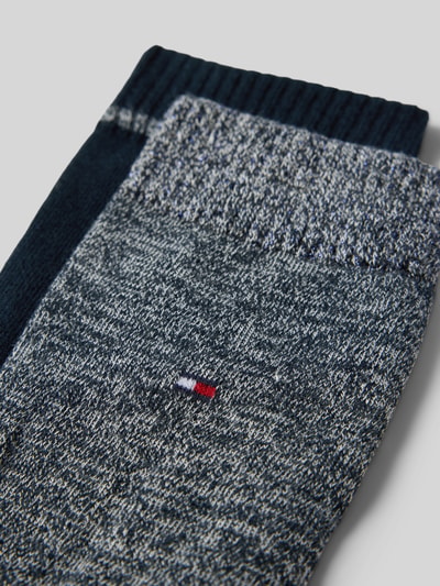 Produktfoto, Socken aus Baumwoll-Mix im 2er-Pack von Tommy Hilfiger, melierte und einfarbige Struktur, Damen Socken von Tommy Hilfiger