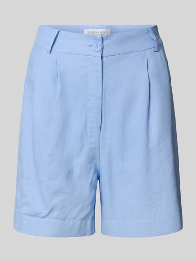 GUIDO MARIA KRETSCHMER WOMAN Flared Leinenshorts mit Bundfalten Modell 'SAMIRA' Bleu 2