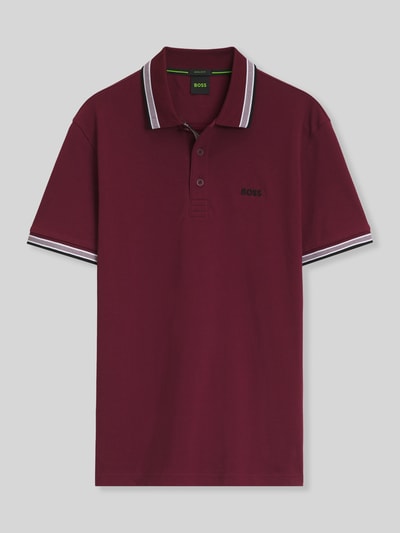 BOSS Green Regular Fit Polokragen aus reiner Baumwolle Modell 'PADDY' Bordeaux 2