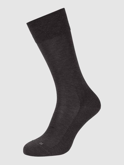 Falke Socken aus Baumwollmischung Modell 'Sensitive Malaga' Anthrazit 1