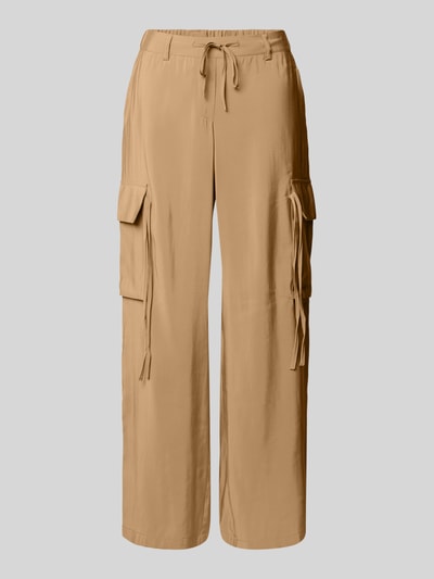 Zero Hose mit Plisseefalten und elastischem Bund Beige 2