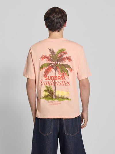 JACK & JONES Relaxed Fit T-Shirt mit Motiv-Print Modell 'Vintage' Apricot 5