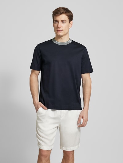 Emporio Armani T-Shirt mit Label-Stitching Marine 4