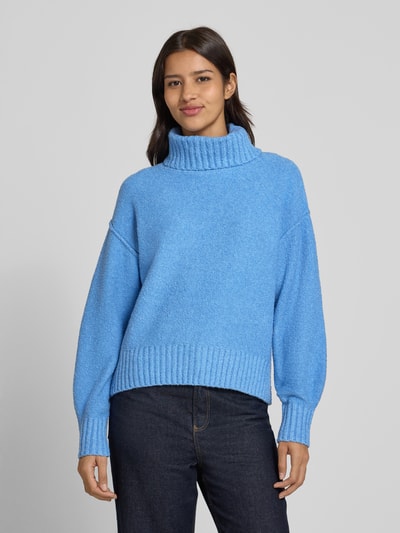 s.Oliver RED LABEL Regular Fit Rollkragenpullover aus Baumwoll-Mix Hellblau 4