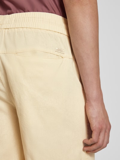 Blend Regular fit sweatshorts van linnenmix, model 'BAY' Zand - 3