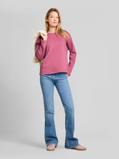 Tom Tailor Denim Regular Fit Sweatshirt aus reiner Baumwolle Pink 1
