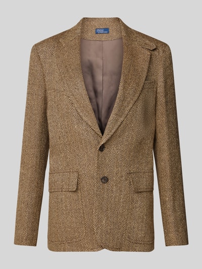 Polo Ralph Lauren Blazer mit Brustleistentasche Modell 'HERTIAGE' Camel Melange 2