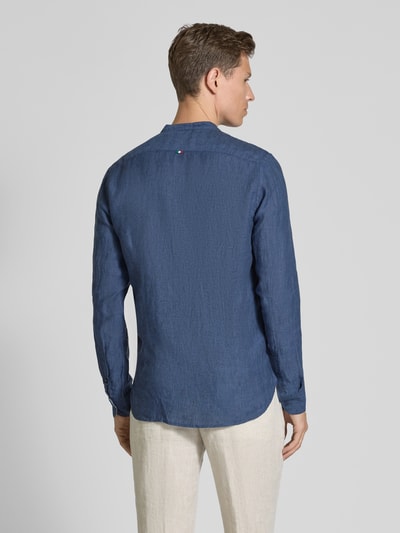 FIL NOIR Regular fit zakelijk overhemd met opstaande kraag, model 'ANCONA' Marineblauw - 5