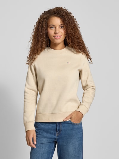 Tommy Jeans Regular Fit Sweatshirt aus Baumwoll-Mix Sand 4
