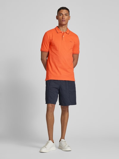 Gant Poloshirt met labelstitching, model 'TIPPING' Oranje - 1