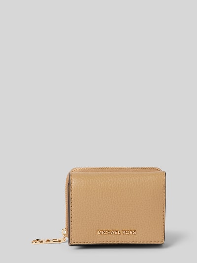 MICHAEL Michael Kors Leren portemonnee met labelapplicatie, model 'EMPIRE' Camel - 1