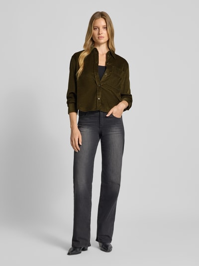 Marc O'Polo Comfort fit overhemdblouse van puur katoen Kaki - 1