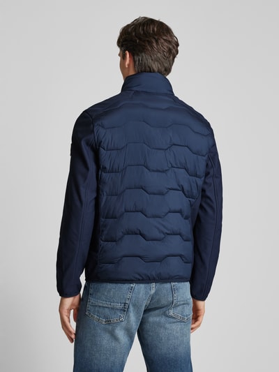 Tom Tailor Regular fit gewatteerd jack met structuurmix Marineblauw - 5