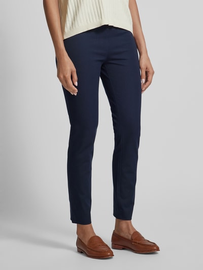 Lauren Ralph Lauren Skinny fit stoffen broek met ritssluiting opzij Marineblauw - 4