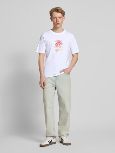 Jack & Jones T-Shirt mit Motiv-Print Modell 'ALMERIA' Weiss 1