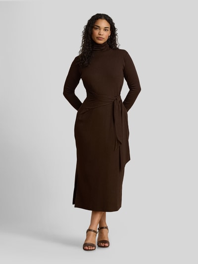 Lauren Ralph Lauren Regular Fit Freizeitkleid aus Baumwoll-Modal-Mix Dunkelbraun 6