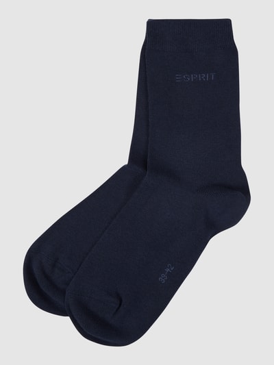 Esprit Sokken met stretch per 2 paar  Marineblauw - 1