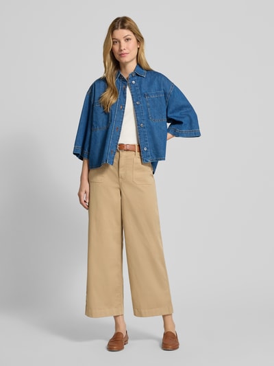 Weekend Max Mara Boxy fit jeansblouse van puur katoen, model 'ENZA' Jeansblauw - 1