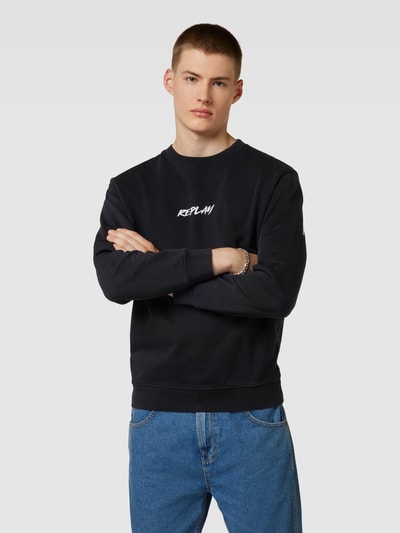 Replay Sweatshirt met statementprint aan de achterkant Zwart - 4