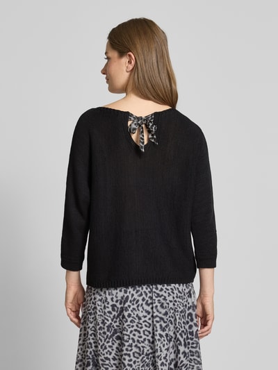 comma Gebreide pullover met boothals Zwart - 5