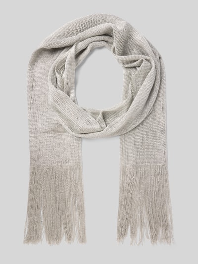 Christian Berg Cocktail Schal mit Fransen Silber 1