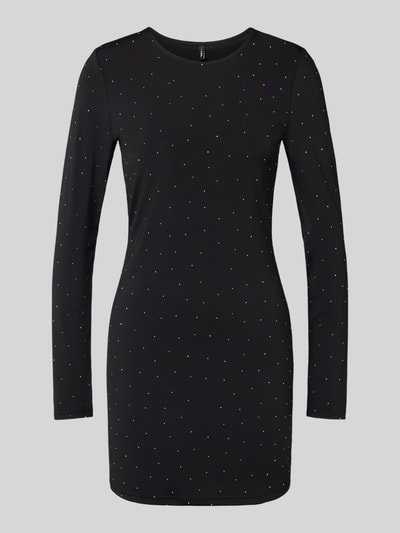 ONLY Sukienka casualowa taliowana z obszyciem kamieniami stras model ‘ZITA’ Czarny 2